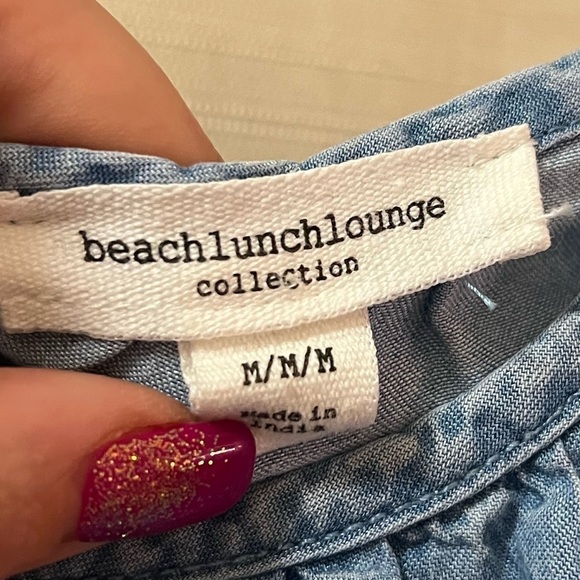 🔴Beachlunchlounge midi denim look dress size medium summer spring - Picture 7 of 9